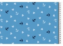 Jersey - Anker Herzen blau